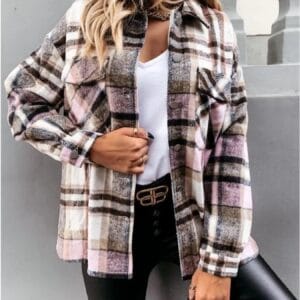 Plaid Button-Down Shacket for Effortless Stylish Layering