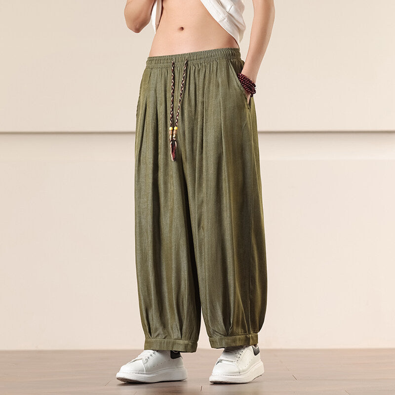 Men’s Straight-Leg Cropped Pants – Casual Trousers - Image 3
