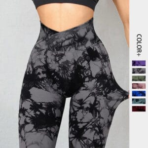 Women’s Seamless Tie-Dye Activewear Set – Yoga, Gym & Running Outfit