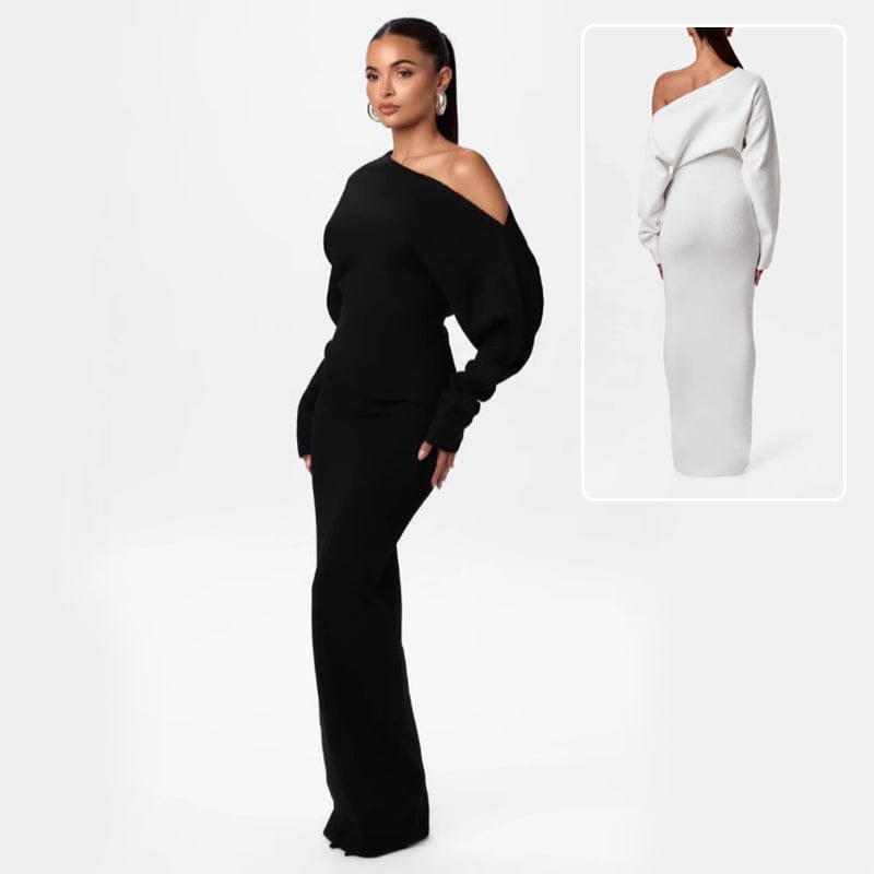 Women’s High-Waist Long Dress | Elegant Commuter One-Piece