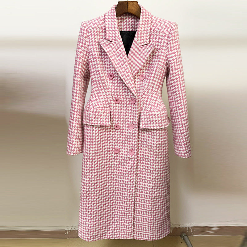 Wool Retro Double-Breasted Coat for Timeless Style - Image 3