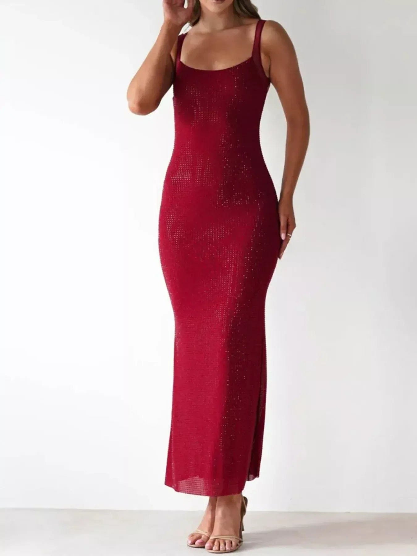 Backless Sleeveless Maxi Dress - Chic Bodycon Style - Image 5