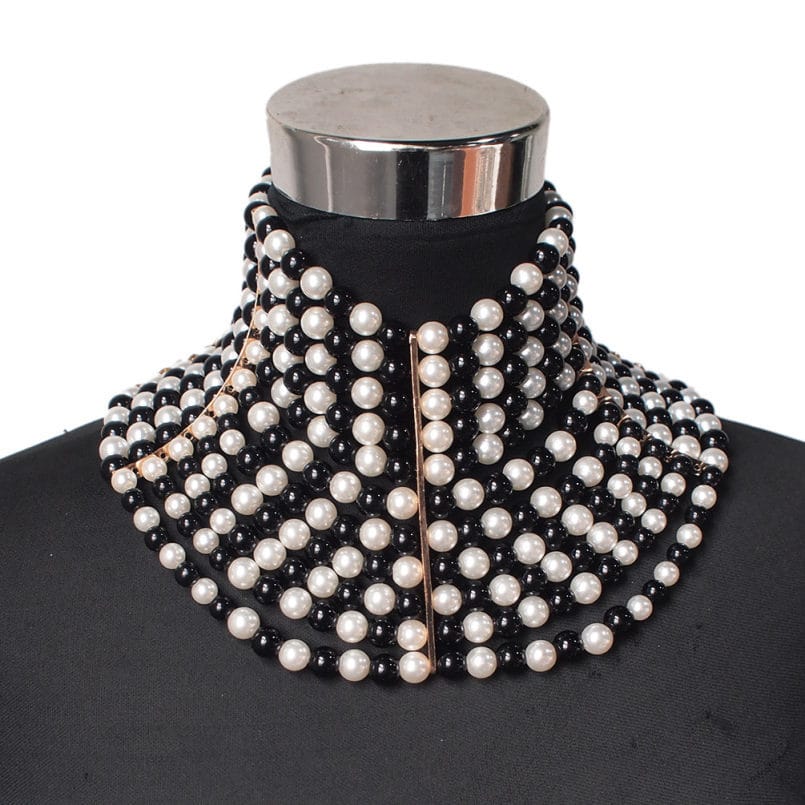 Women’s Geometric Pearl Necklace – Elegant Hexin Pearl Jewelry