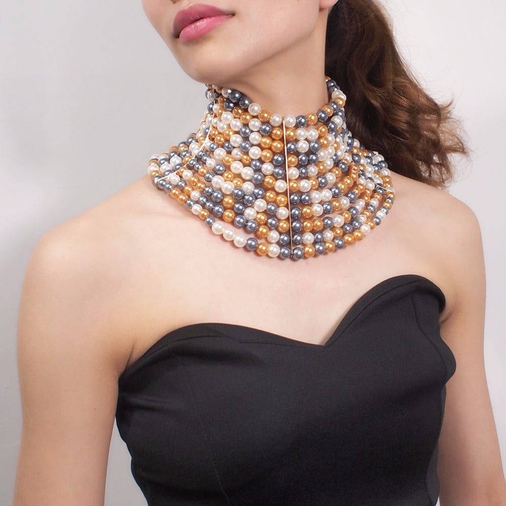 Women’s Geometric Pearl Necklace – Elegant Hexin Pearl Jewelry - Image 3