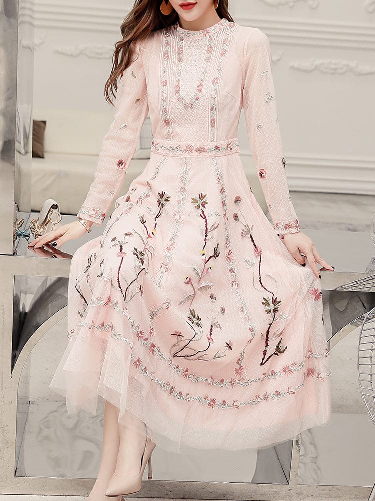 Temperament Embroidered Dress Skirt for Effortless Style - Image 2