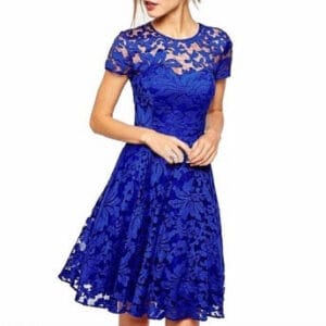 Royal Lace Party Dress for Elegant Short Event Fashion