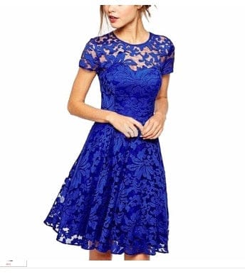 Royal Lace Party Dress for Elegant Short Event Fashion - Image 4