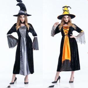 Women Scary Witch Costumes Sorceress Cosplay Costume For Halloween Carnival Fancy Dress Women Magic Moment Costume