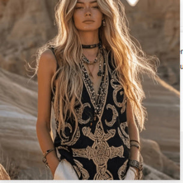 Artistic Vintage Tank Top | Slim Fit Summer Top - Image 5