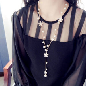 Long Alloy Pendant Necklace | Statement Fashion Jewelry