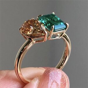Women’s Gold Flower Ring | Electroplated Alloy Jewelry
