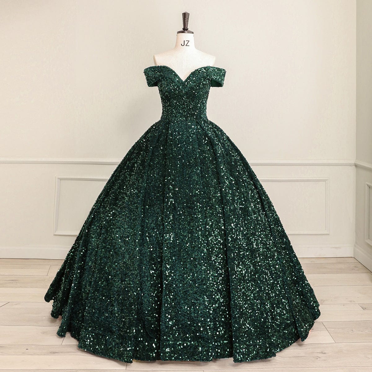 Luxury Bridal Wedding Dress - Sequined Ball Gown - Image 4