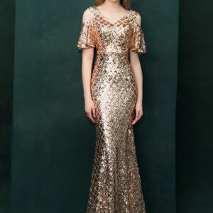 Elegant Gold Sequin Dress for Stunning Evening Looks