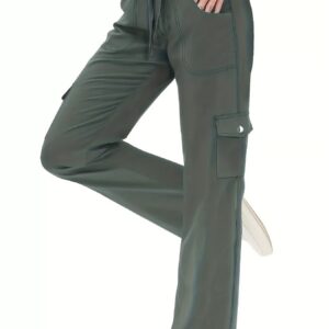 Relaxed Fit Active Pants with Drawstring Waist