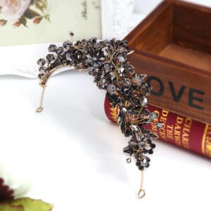 Vintage Rhinestone Crown – Patina Crystal Women’s Tiara