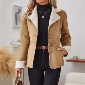 Casual Fur Lapel Jacket for Ultimate Warmth and Style