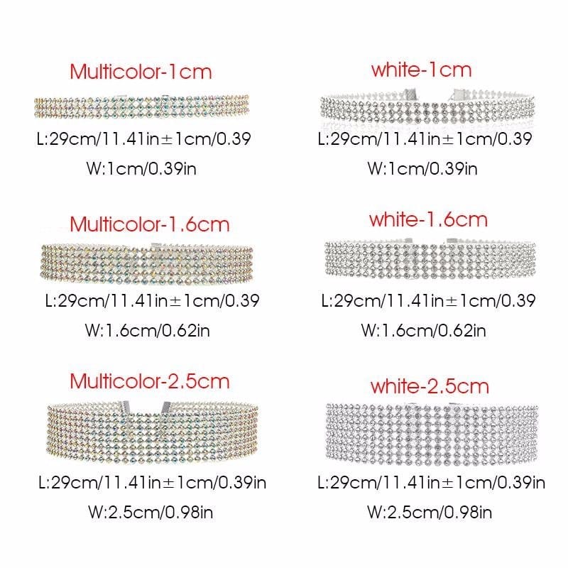 Full Crystal Rhinestone Choker Necklace – Elegant Statement Jewelry - Image 2