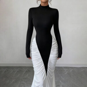 Elegant Fitted Evening Dress for Women - Timeless Style and Comfort