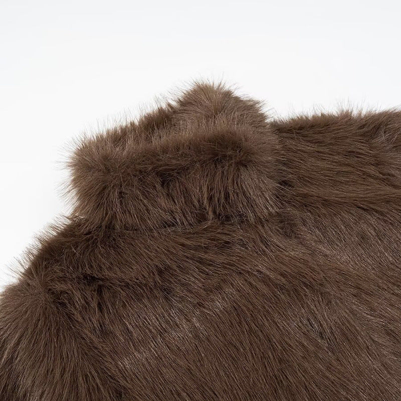 Women’s Faux Fur Short Coat – Elegant Commuter Jacket - Image 2