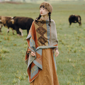 Boho Ethnic Winter Shawl: Stylish Talma Shawl for Winter Wear