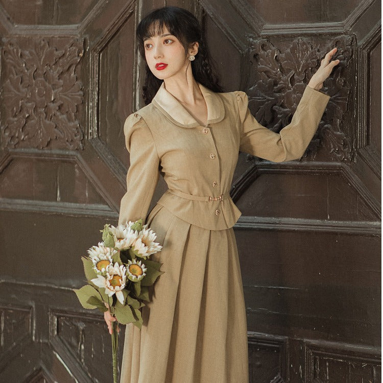 Winter Vintage Outfits 2-Piece Fashion Suit for Stylish Seasonal Looks