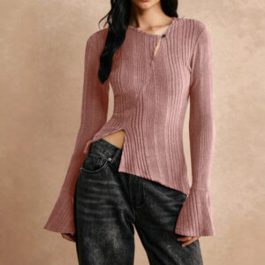 Women’s Slim Fit Long Sleeve T-Shirt | Casual Pullover Top
