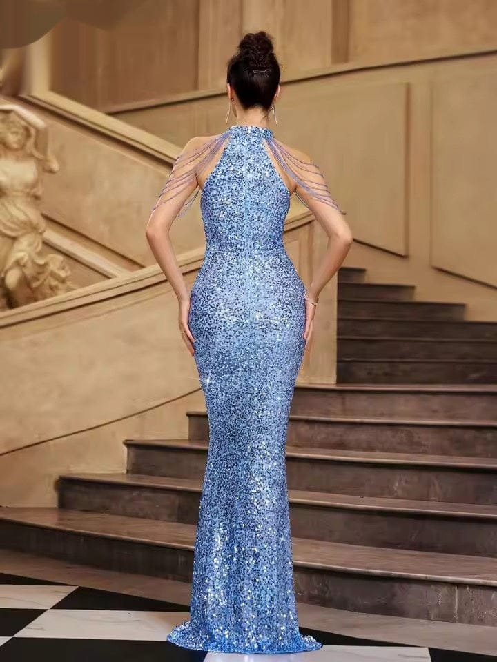 Women’s Sequin Long Dress – Sleeveless Street Fashion Style - Image 5