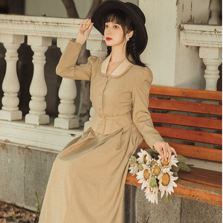 Winter Vintage Outfits 2-Piece Fashion Suit for Stylish Seasonal Looks - Image 2