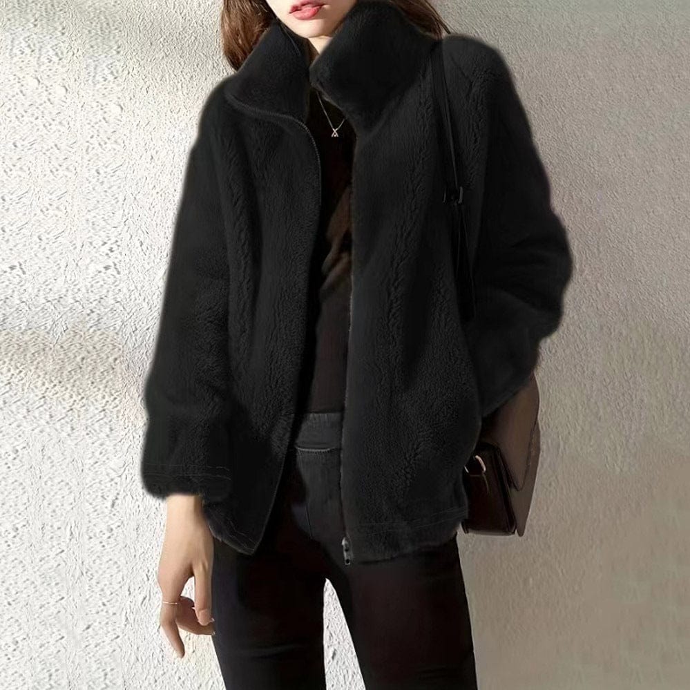Women’s Double-Faced Fleece High-Neck Cardigan - Image 2