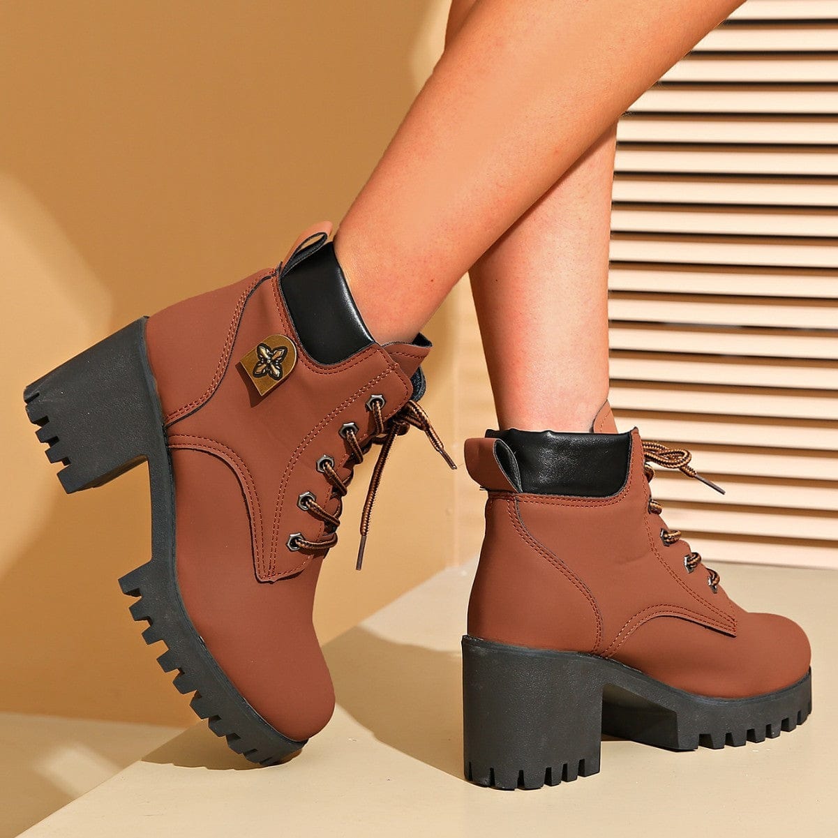 Thick Bottom Chunky Heel Shoes for Stylish Comfort - Image 2