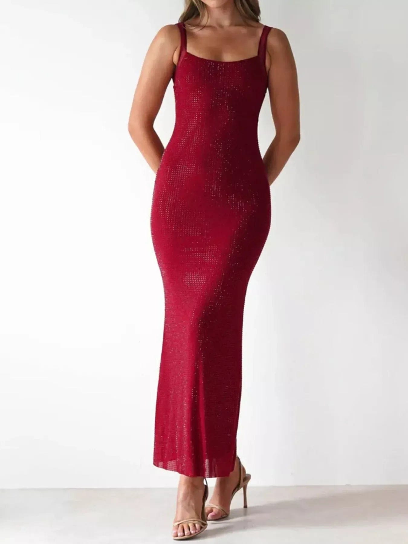Backless Sleeveless Maxi Dress - Chic Bodycon Style - Image 3