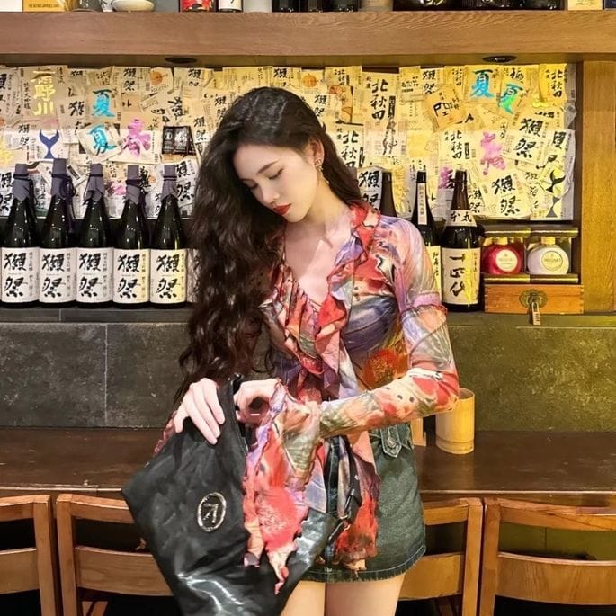 Women’s Vintage Floral Print Blouse | Elegant Long Sleeve Shirt - Image 4