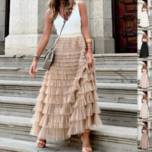 Women’s Mesh Commuter Skirt | Elegant Office Style