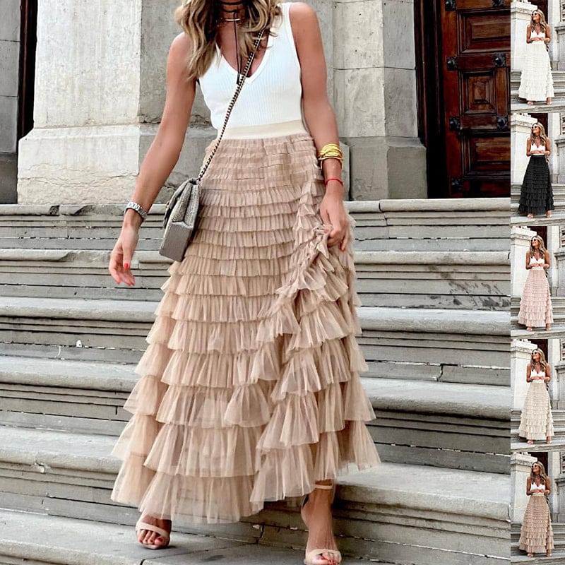 Women’s Mesh Commuter Skirt | Elegant Office Style
