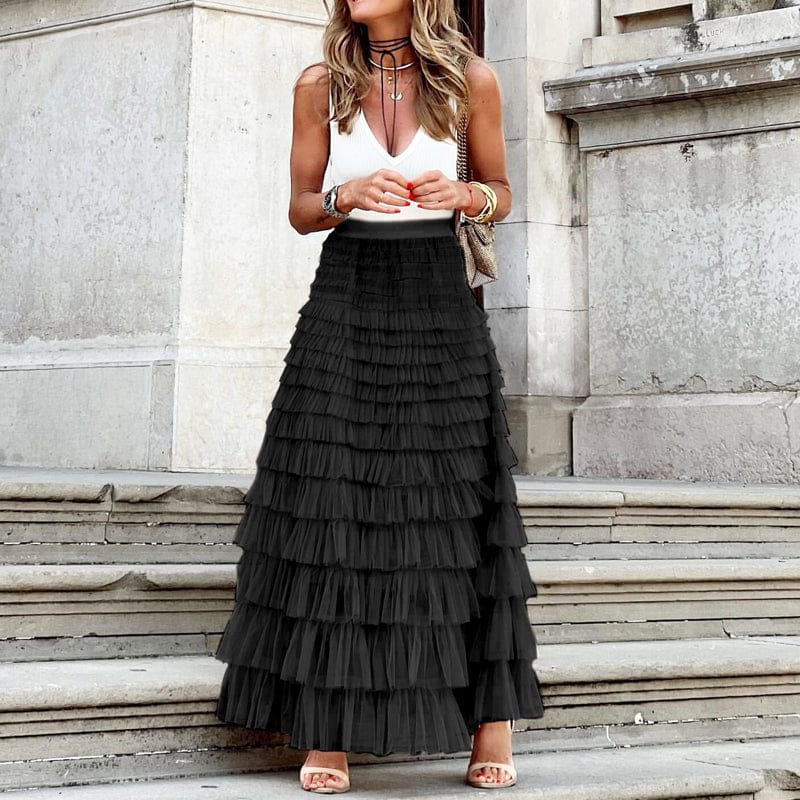Women’s Mesh Commuter Skirt | Elegant Office Style - Image 4
