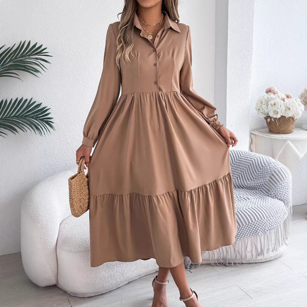 Long Sleeve Ruffled Shirt Dress for Women – Stylish and Comfortable - Image 5