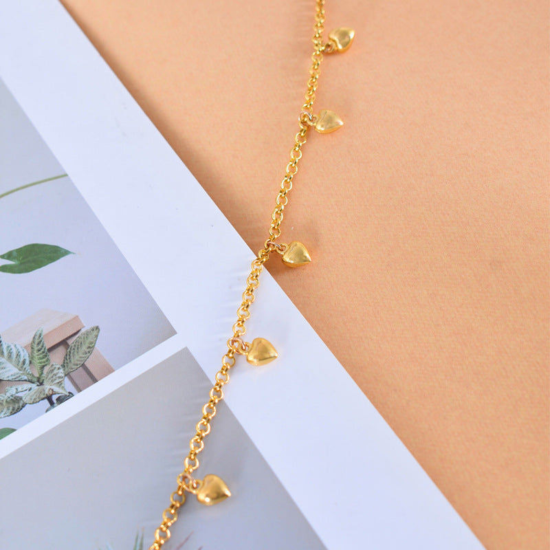 Women’s Gold Heart Bracelet | Electroplated Love Jewelry - Image 5