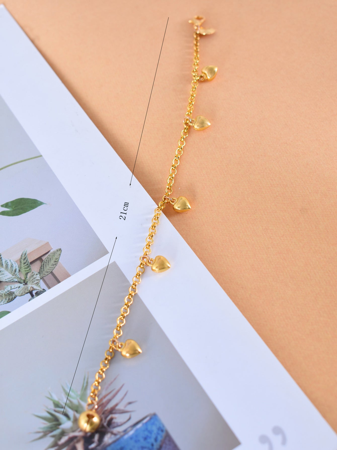 Women’s Gold Heart Bracelet | Electroplated Love Jewelry - Image 4