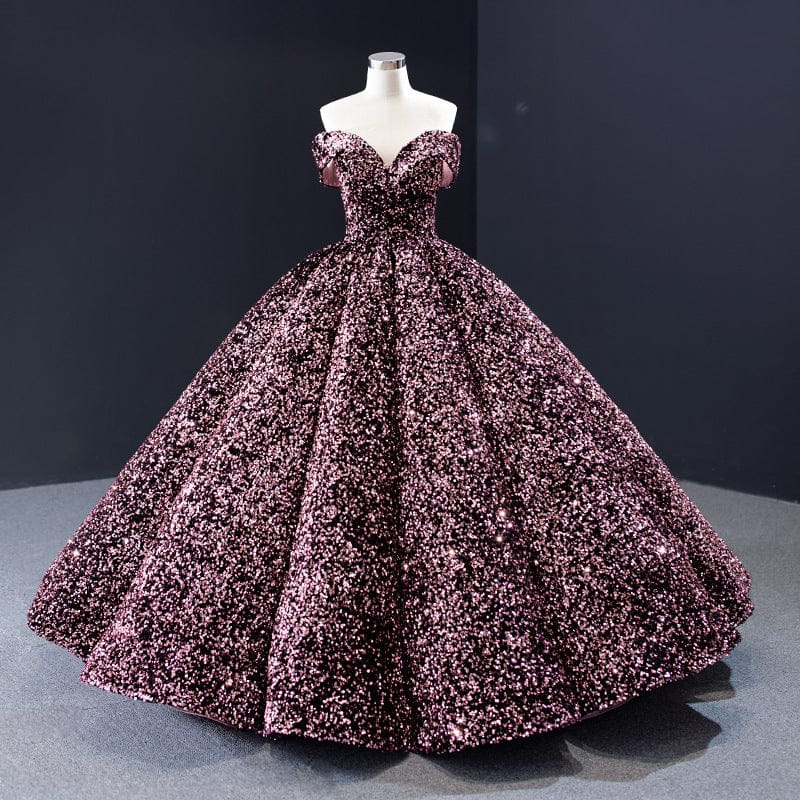 Luxury Bridal Wedding Dress - Sequined Ball Gown - Image 2