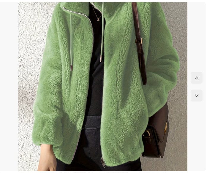Women’s Double-Faced Fleece High-Neck Cardigan - Image 5