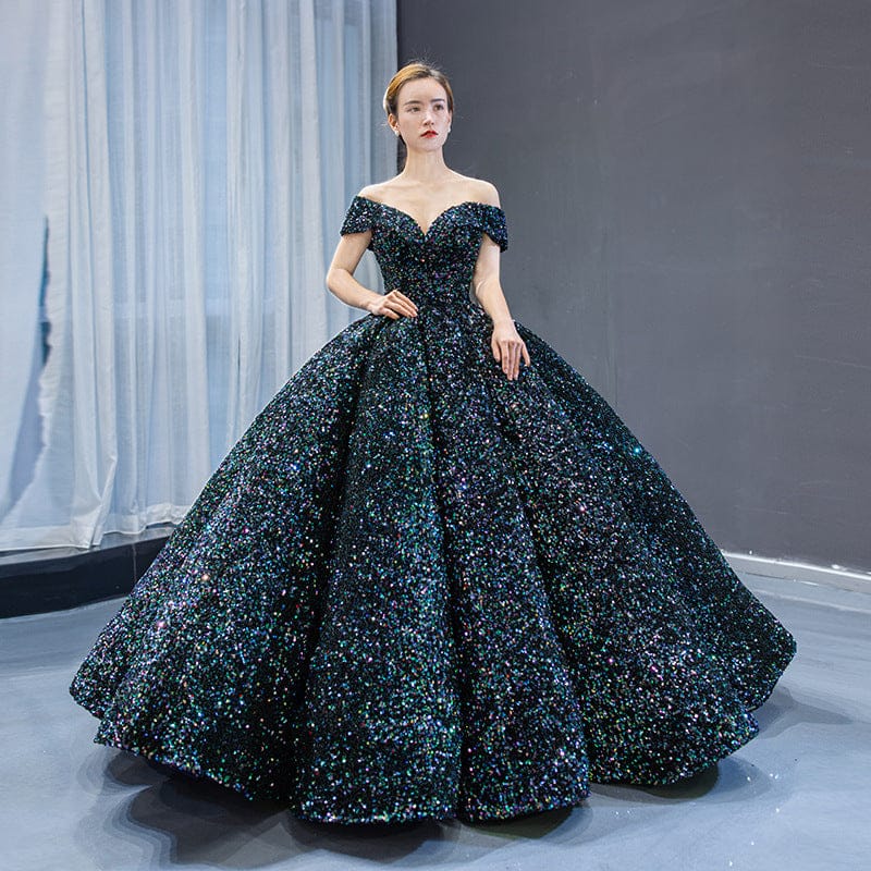 Luxury Bridal Wedding Dress - Sequined Ball Gown
