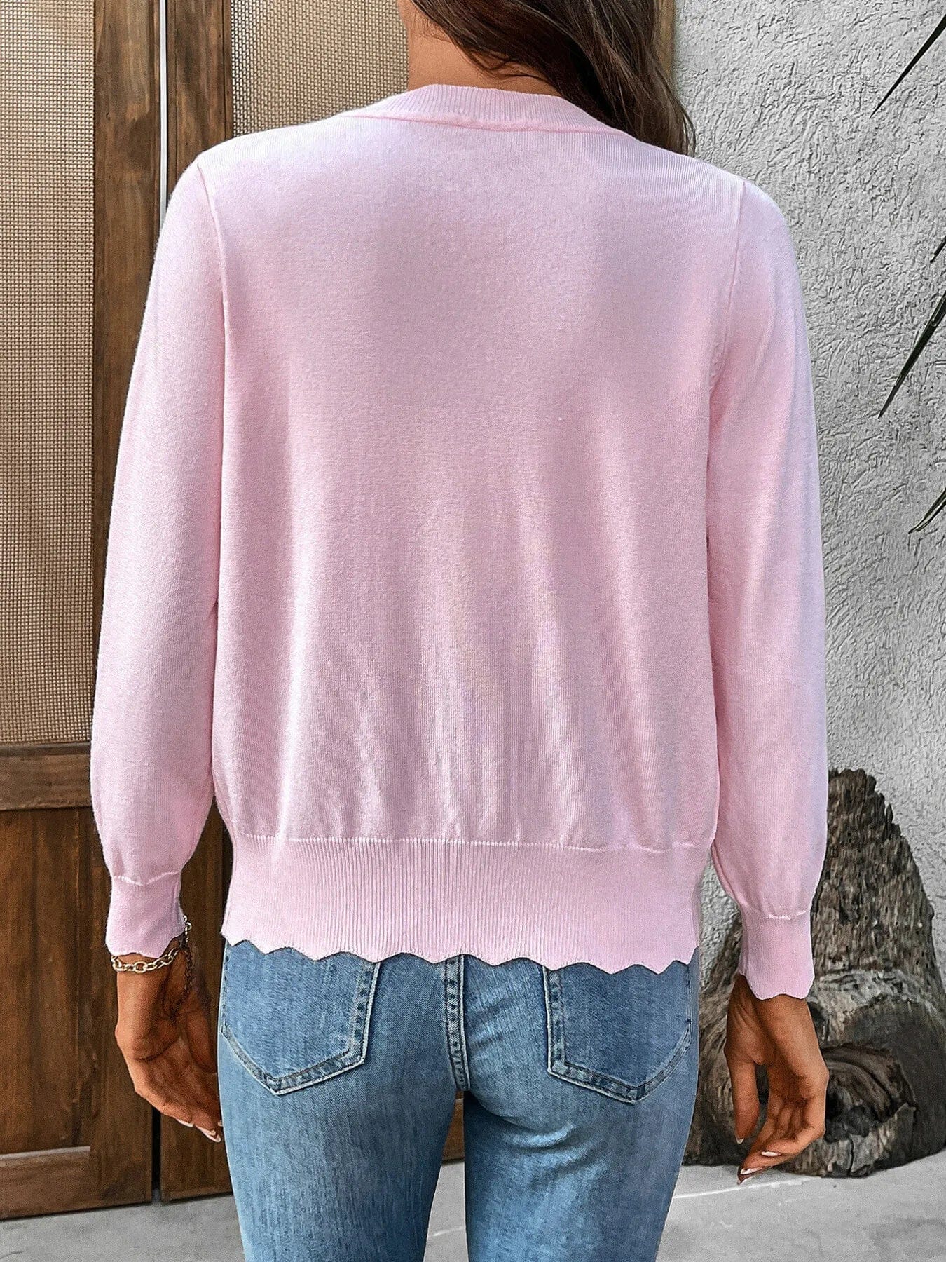 Ribbed Edge Cardigan - Stylish Button-Up Knit Cardigan for Every Season - Image 4