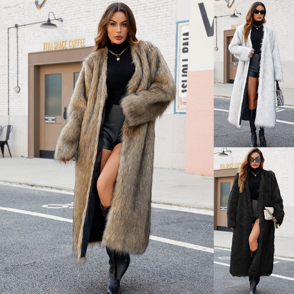 Fashionable V-neck Long Coat for Women - Elevate Your Style - Image 4