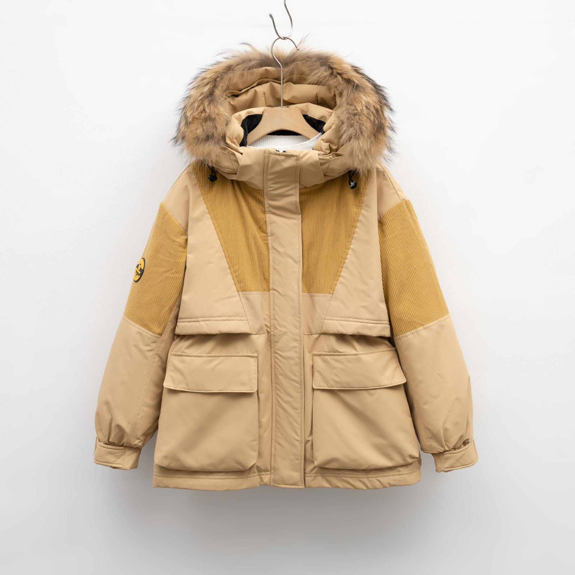 Women’s Faux Fox Fur Hooded Jacket for Stylish Workwear - Image 5