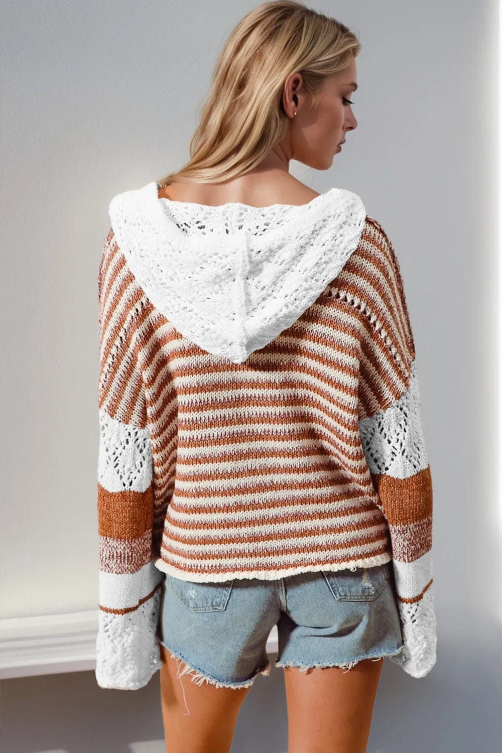 Women’s Openwork Long Sleeve Top | Lightweight Stretch Blouse - Image 2