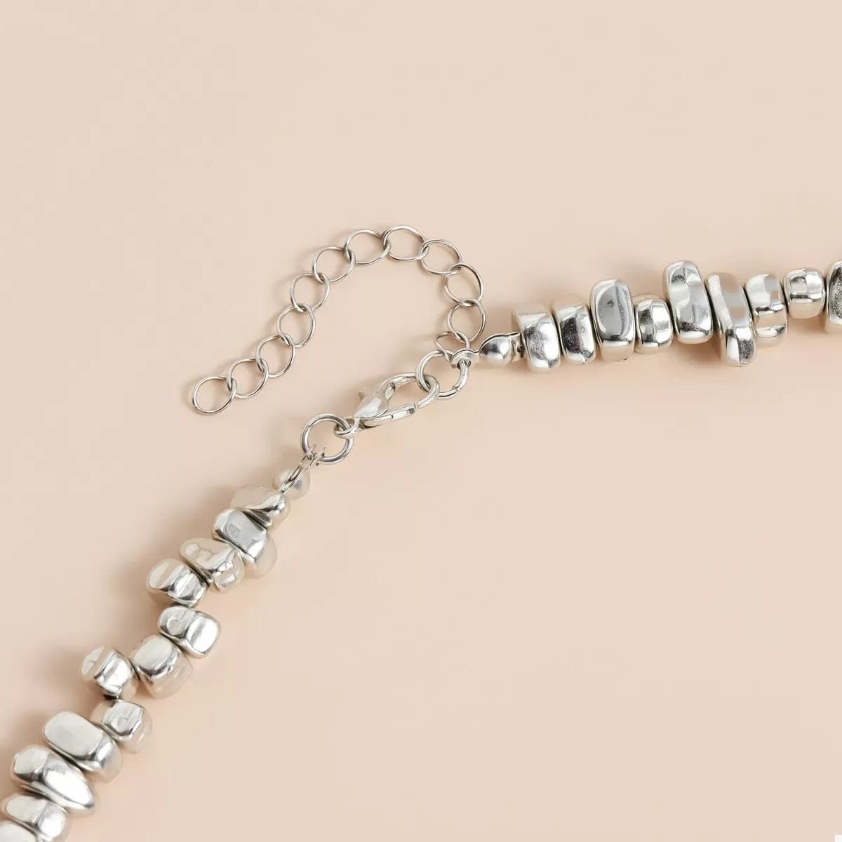 Silver-Plated Glass Pendant Necklace – Elegant Adjustable Chain - Image 4