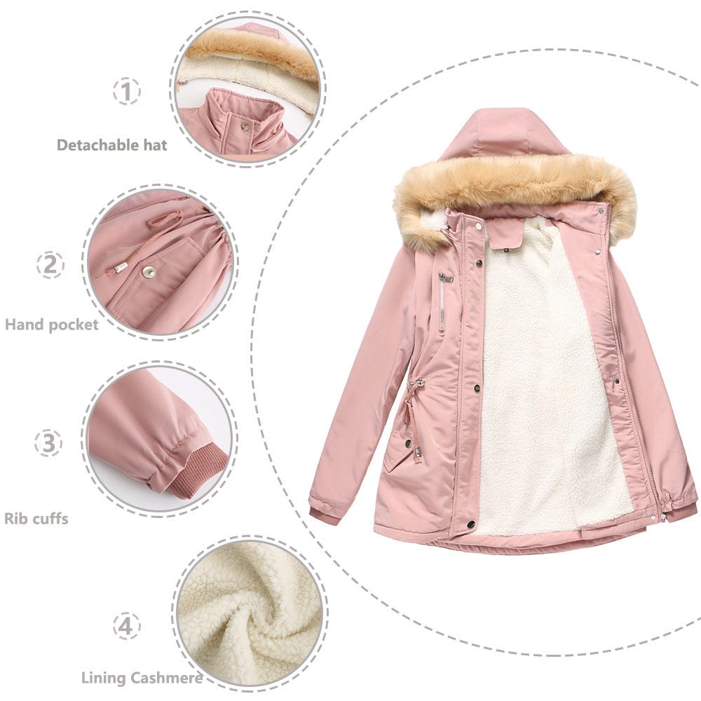 Women’s Insulated Winter Coat with Hood - Image 5