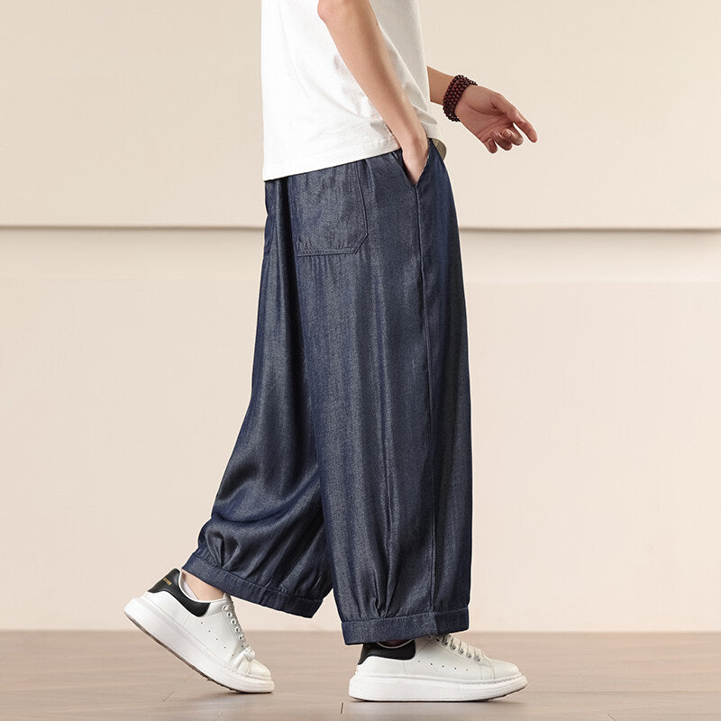 Men’s Straight-Leg Cropped Pants – Casual Trousers - Image 4