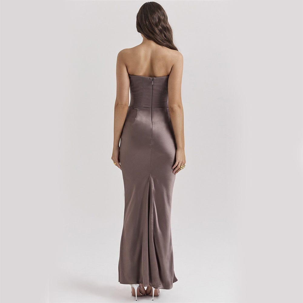 Women’s Tube Top Evening Gown – Sleeveless Long Sexy Dress - Image 5