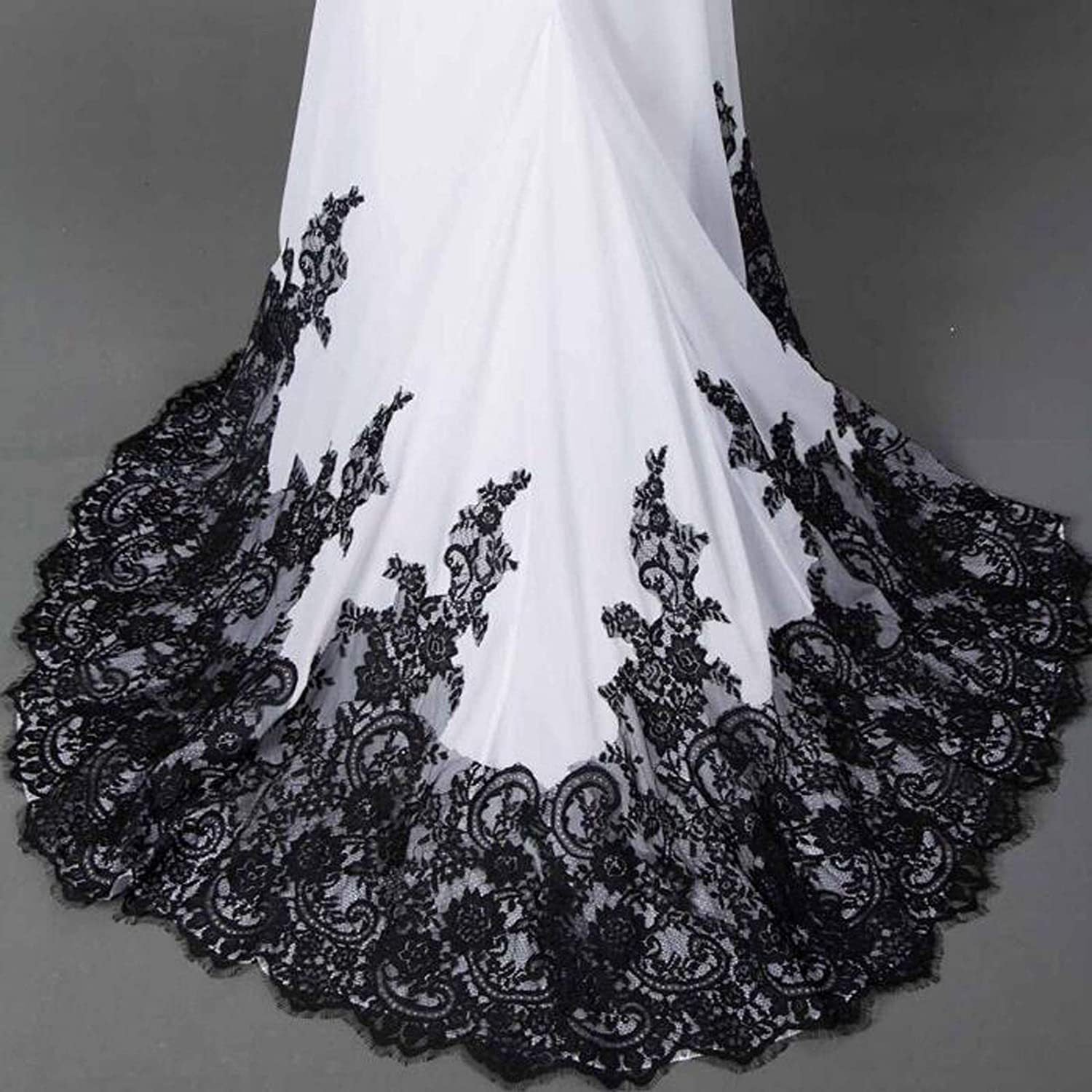 White Lace Wedding Dress A-Line Long Sleeve Bridal Gown - Image 4